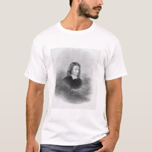 Portret van John Milton (1608-74), gegraveerd door T-shirt