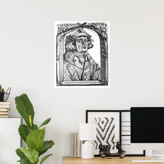 Portret van John of Indagine Poster (Thuiskantoor)