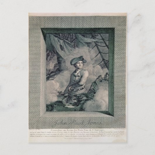 Portret van John Paul Jones Briefkaart (Voorkant)