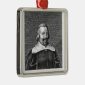 Portret van John Pym gegraveerd door George Metalen Ornament (Rechts)