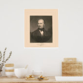 Portret van John Sutter (1679A) - teruggezet Poster (Keuken)