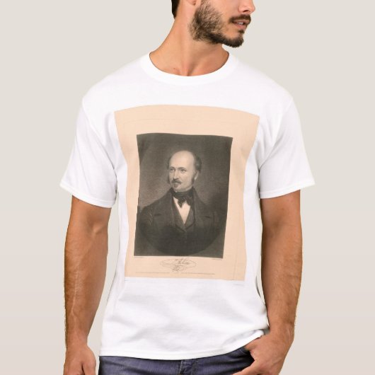 Portret van John Sutter (1679A) - teruggezet T-shirt (Voorkant)