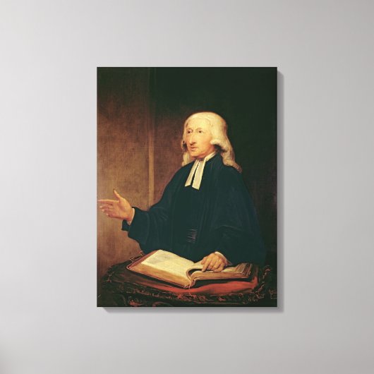 Portret van John Wesley 1788 Canvas Afdruk (Voorkant)