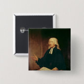 Portret van John Wesley 1788 Vierkante Button 5,1 Cm (Voorkant /achterkant)