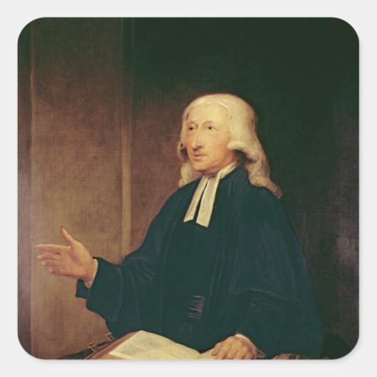 Portret van John Wesley 1788 Vierkante Sticker (Voorkant)