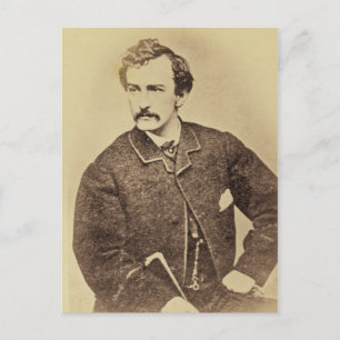 Portret van John Wilkes Booth   1861-65 Briefkaart