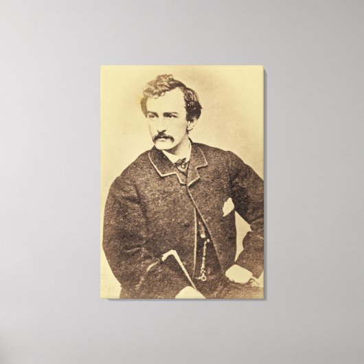 Portret van John Wilkes Booth | 1861-65 Canvas Afdruk (Voorkant)