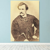 Portret van John Wilkes Booth | 1861-65 Canvas Afdruk (Insitu (Houten vloer))