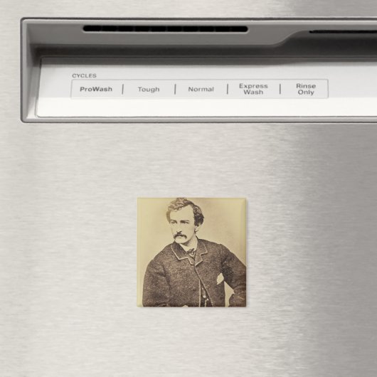 Portret van John Wilkes Booth | 1861-65 Magneet (Insitu (Vaatwasser))