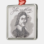 Portret van John Winthrop Metalen Ornament (Links)