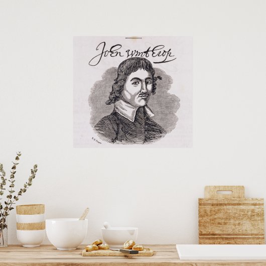 Portret van John Winthrop Poster (Keuken)
