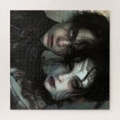 Portret van jong gotisch paar legpuzzel (Horizontaal)