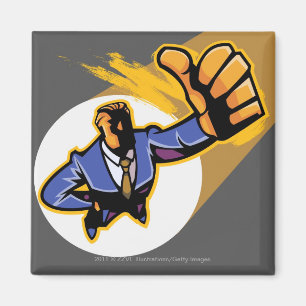 Portret van jong man met duim omhoog magneet