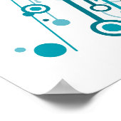 Portret van jonge vrouw met handtas en paraplu poster (Hoek)