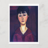 Portret van jonge vrouw, Modigliani Briefkaart (Voorkant)