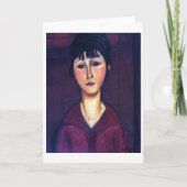 Portret van jonge vrouw, Modigliani Kaart (Voorkant)
