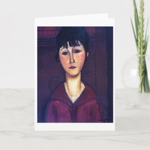 Portret van jonge vrouw, Modigliani Kaart