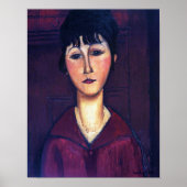 Portret van jonge vrouw, Modigliani Poster (Voorkant)