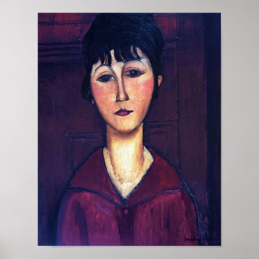 Portret van jonge vrouw, Modigliani Poster (Voorkant)