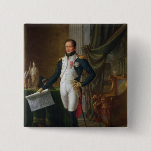Portret van Joseph Bonaparte King van Spanje Vierkante Button 5,1 Cm