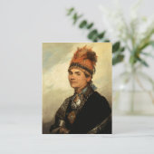 Portret van Joseph Brant door Gilbert Stuart Briefkaart (Staand voorkant)