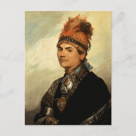 Portret van Joseph Brant door Gilbert Stuart Briefkaart (Voorkant)