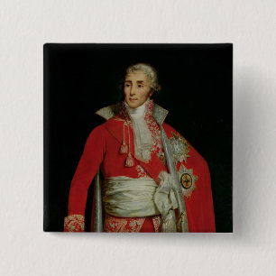 Portret van Joseph Fouche Duke van Otranto Vierkante Button 5,1 Cm