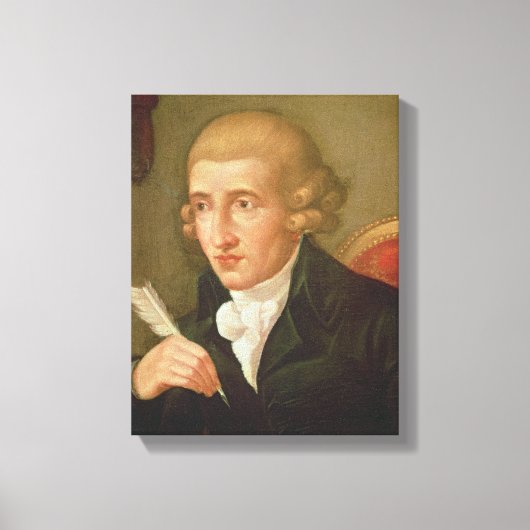 Portret van Joseph Haydn Canvas Afdruk (Voorkant)