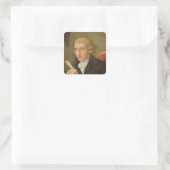Portret van Joseph Haydn Vierkante Sticker (Tas)