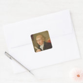 Portret van Joseph Haydn Vierkante Sticker (Envelop)