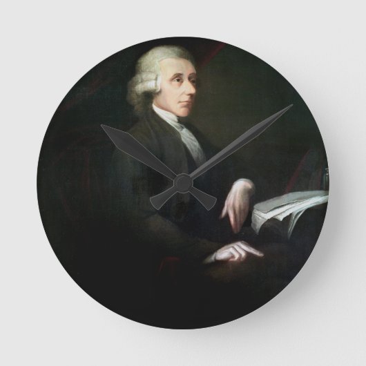 Portret van Joseph Priestley (1733-1804) (olie op Ronde Klok (Voorkant)
