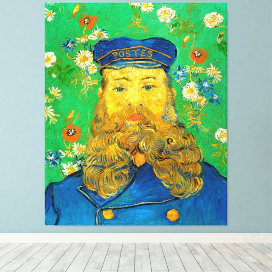 Portret van Joseph Roulin Vincent Gogh Canvas Afdruk (Insitu (Houten vloer))
