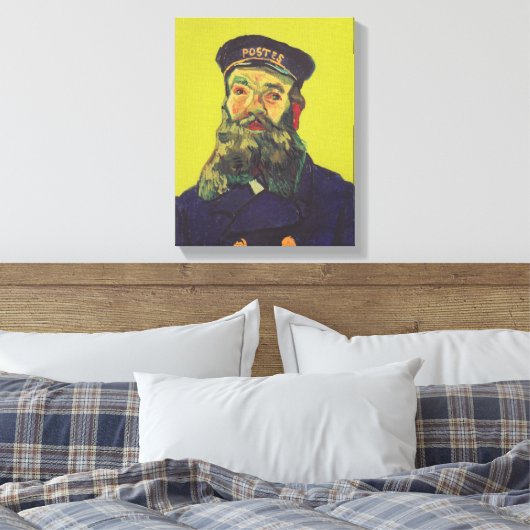 Portret van Joseph Roulin | Vincent van Gogh Canvas Afdruk (Insitu (Slaapkamer))