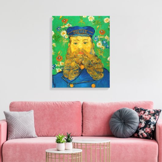 Portret van Joseph Roulin | Vincent van Gogh Canvas Afdruk (Insitu (Woonkamer))