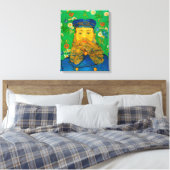Portret van Joseph Roulin | Vincent van Gogh Canvas Afdruk (Insitu (Slaapkamer))