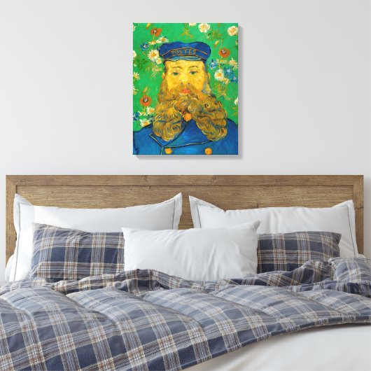 Portret van Joseph Roulin | Vincent van Gogh Canvas Afdruk (Insitu (Slaapkamer))