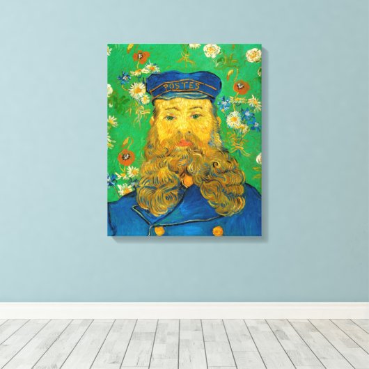 Portret van Joseph Roulin | Vincent van Gogh Canvas Afdruk (Insitu (Houten vloer))
