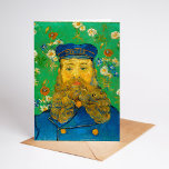 Portret van Joseph Roulin | Vincent Van Gogh Kaart<br><div class="desc">Portret van Joseph Roulin (1889) door de Nederlandse postpressionistische kunstenaar Vincent Van Gogh. Het originele schilderij is een olie op canvas. Het portret is een van de schilderijen van Van Gogh van zijn goede vriend, een postbediende in de Zuid-Franse stad Arles. Deze close-up van de postbode in uniform is tegen...</div>