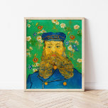 Portret van Joseph Roulin | Vincent Van Gogh Poster<br><div class="desc">Portret van Joseph Roulin (1889) door de Nederlandse postpressionistische kunstenaar Vincent Van Gogh. Het originele schilderij is een olie op canvas. Het portret is een van de schilderijen van Van Gogh van zijn goede vriend, een postbediende in de Zuid-Franse stad Arles. Deze close-up van de postbode in uniform is tegen...</div>