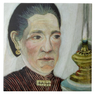 Portret van Josephine, de tweede vrouw van de kuns Tegeltje