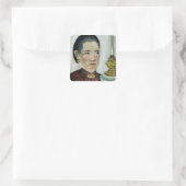 Portret van Josephine, de tweede vrouw van de kuns Vierkante Sticker (Tas)