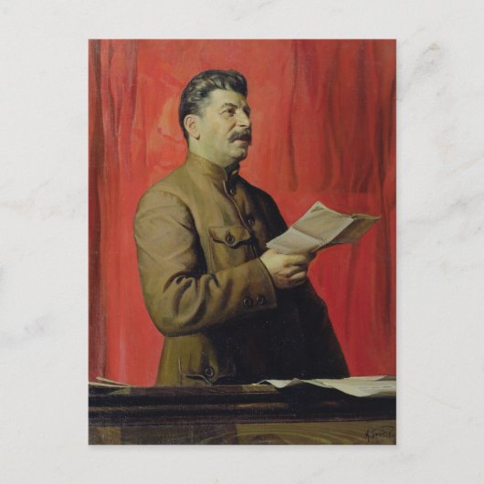 Portret van Josif Stalin, 1933 Briefkaart (Voorkant)