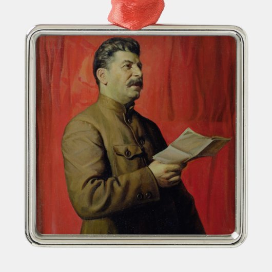 Portret van Josif Stalin, 1933 Metalen Ornament (Voorkant)