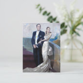 Portret van Juan Domingo Perón en Eva Duarte Briefkaart (Staand voorkant)