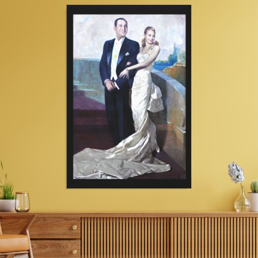 Portret van Juan Domingo Perón en Eva Duarte Canvas Afdruk (Insitu (Woonkamer))