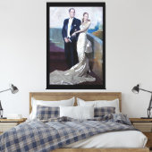 Portret van Juan Domingo Perón en Eva Duarte Canvas Afdruk (Insitu (Slaapkamer))