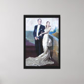 Portret van Juan Domingo Perón en Eva Duarte Canvas Afdruk (Voorkant)