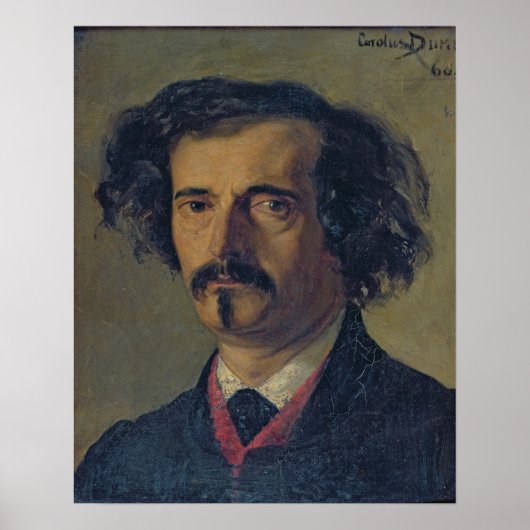 Portret van Jules Barbey d'Aurevilly 1860 Poster (Voorkant)