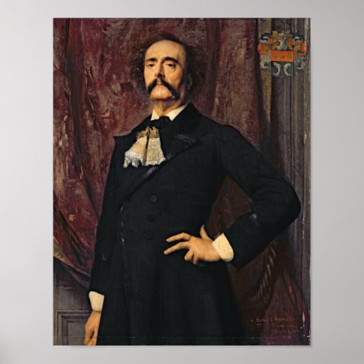 Portret van Jules Barbey d'Aurevilly 1881 Poster (Voorkant)