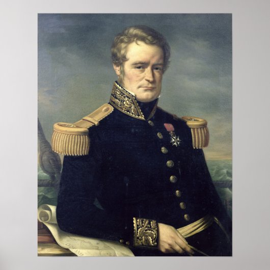 Portret van Jules Dumont d'Urville 1845 Poster (Voorkant)